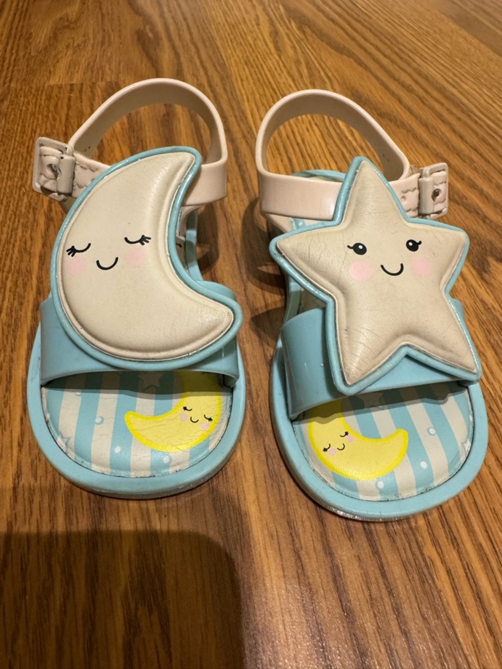 Mini Melissa Kids Moon & Star Light Blue Sandals